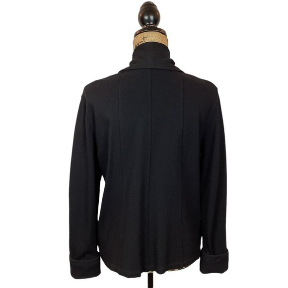 Eileen Fisher Womens Black Viscose & Nylon Blazer Medium - Picture 5 of 9